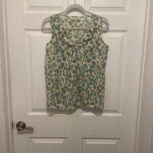 Loft Aqua & Brown Cheetah Print Sleeveless Top (5 clothing items for $15)